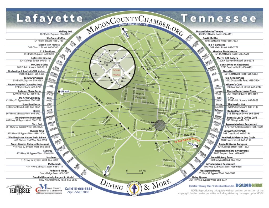 Lafayette TN Map